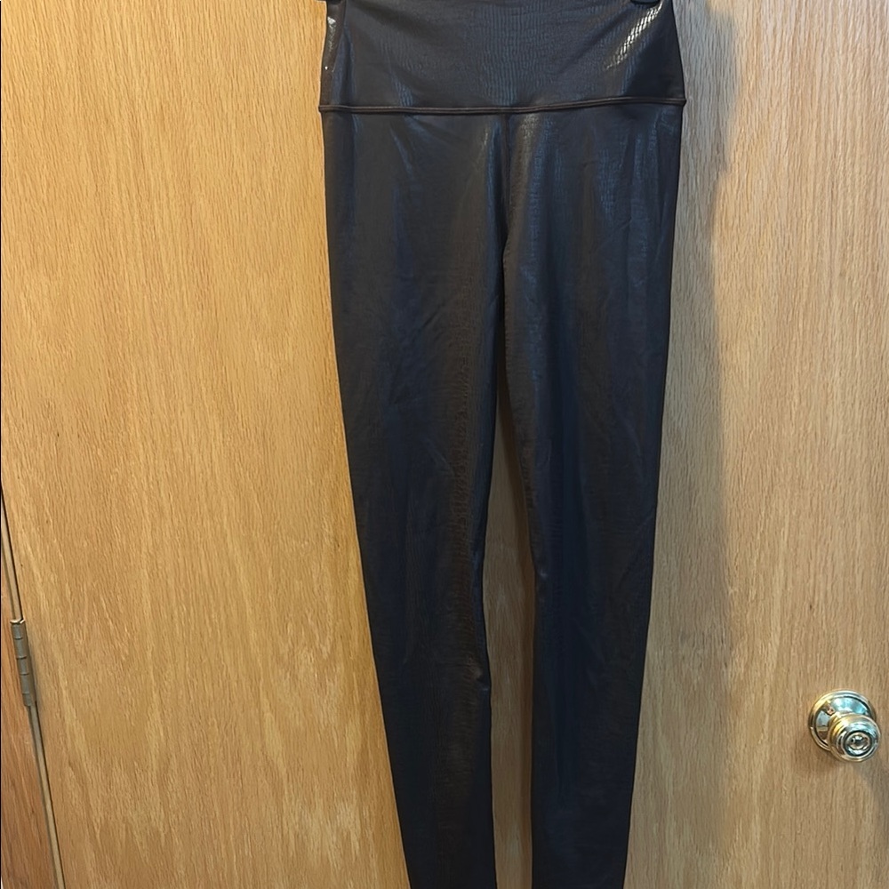Carbon 38 dark brown snake skin High-Waisted Leggings
